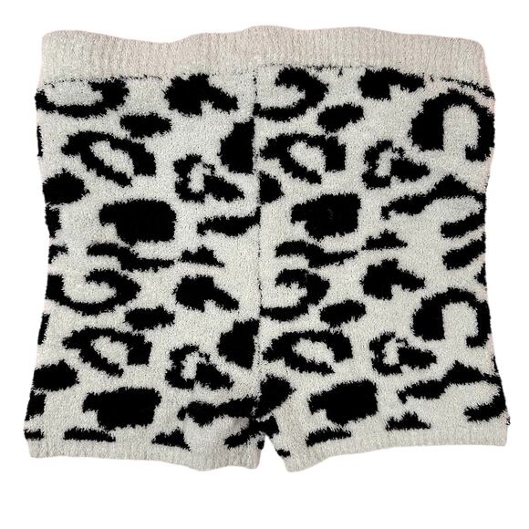 Colsie plush‎ sleep boxer shorts with black and white leopard print size large - Picture 3 of 5